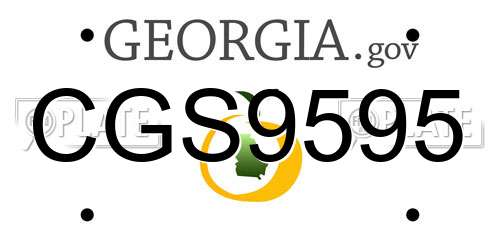 CGS9595 Georgia License Plate