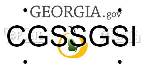 CGSSGSI Georgia License Plate