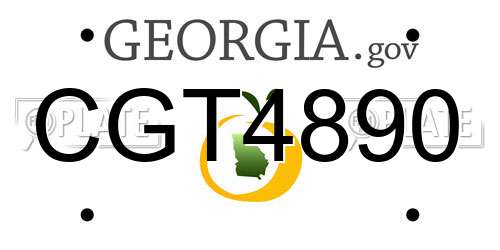 CGT4890 Georgia License Plate