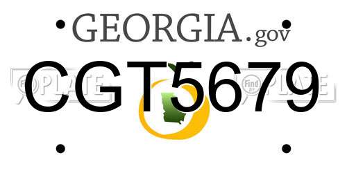CGT5679 Georgia License Plate