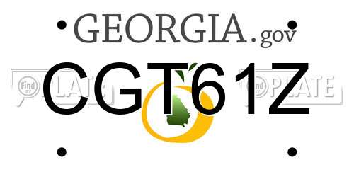CGT61Z Georgia License Plate