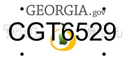 CGT6529 Georgia License Plate
