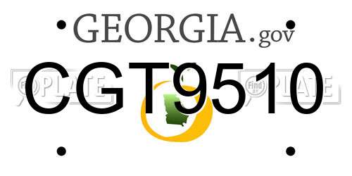 CGT9510 Georgia License Plate