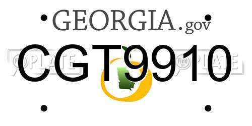 CGT9910 Georgia License Plate