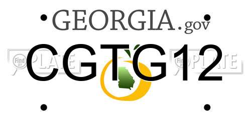 CGTG12 Georgia License Plate