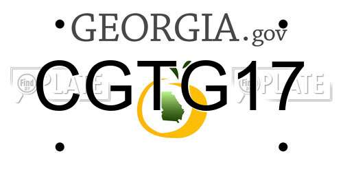 CGTG17 Georgia License Plate