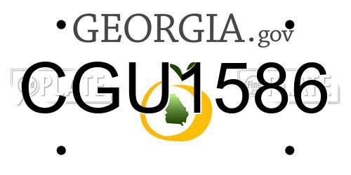 CGU1586 Georgia License Plate