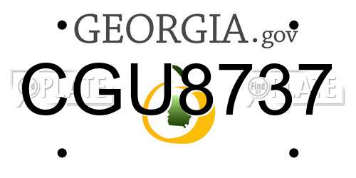 CGU8737 Georgia License Plate