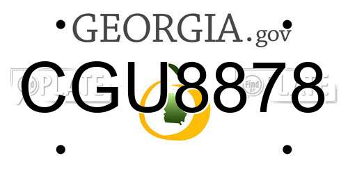 CGU8878 Georgia License Plate