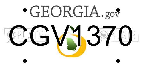 CGV1370 Georgia License Plate