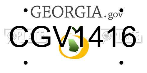 CGV1416 Georgia License Plate