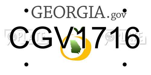 CGV1716 Georgia License Plate