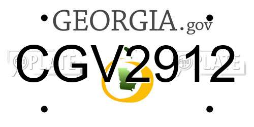 CGV2912 Georgia License Plate