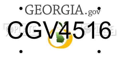 CGV4516 Georgia License Plate