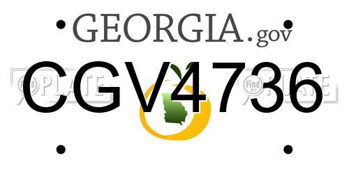 CGV4736 Georgia License Plate