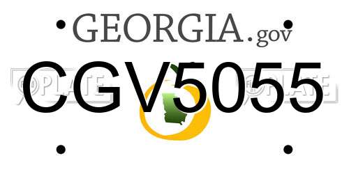 CGV5055 Georgia License Plate