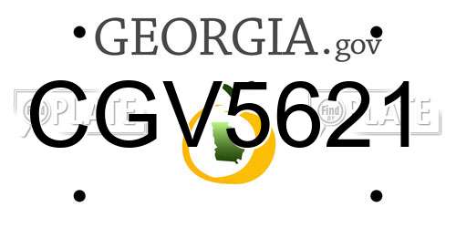 CGV5621 Georgia License Plate
