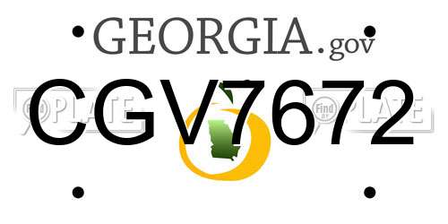 CGV7672 Georgia License Plate