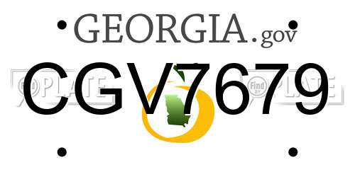 CGV7679 Georgia License Plate