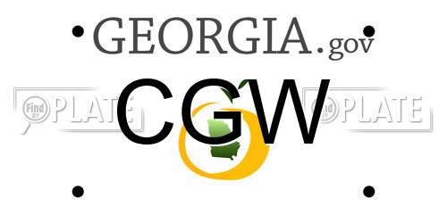 CGW Georgia License Plate