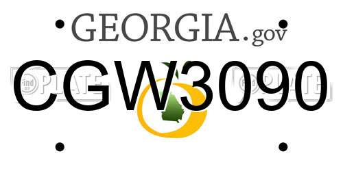CGW3090 Georgia License Plate