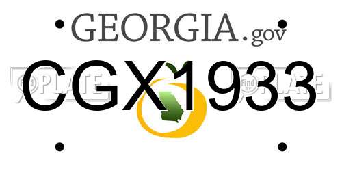 CGX1933 Georgia License Plate