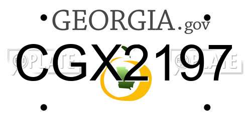 CGX2197 Georgia License Plate
