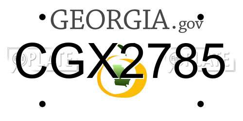 CGX2785 Georgia License Plate