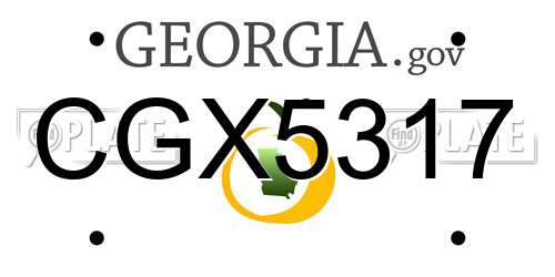 CGX5317 Georgia License Plate
