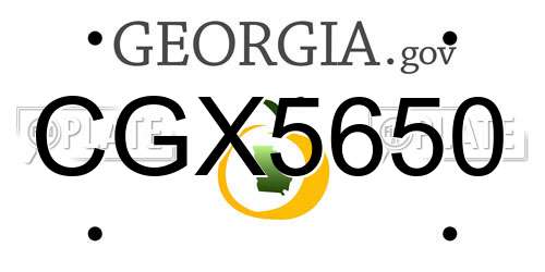 CGX5650 Georgia License Plate