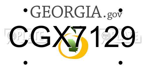CGX7129 Georgia License Plate