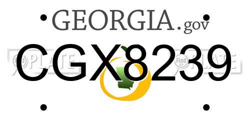 CGX8239 Georgia License Plate