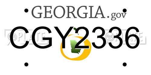 CGY2336 Georgia License Plate