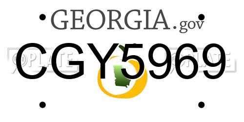 CGY5969 Georgia License Plate
