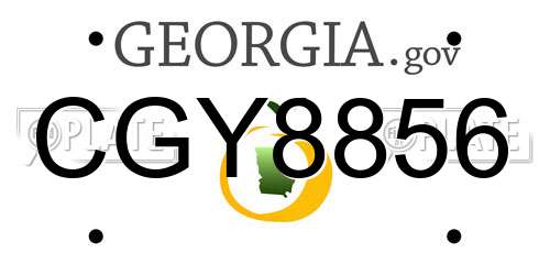 CGY8856 Georgia License Plate