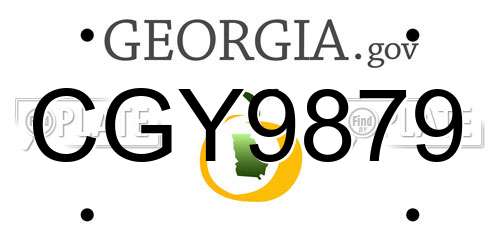 CGY9879 Georgia License Plate