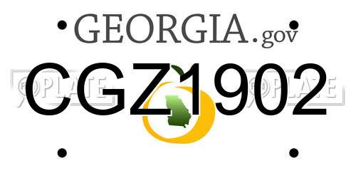 CGZ1902 Georgia License Plate