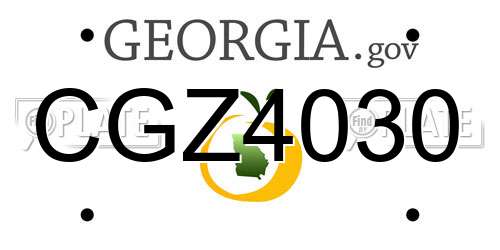 CGZ4030 Georgia License Plate