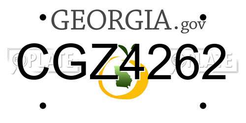 CGZ4262 Georgia License Plate