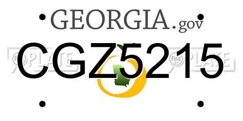 CGZ5215 Georgia License Plate