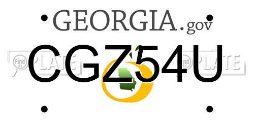 CGZ54U Georgia License Plate