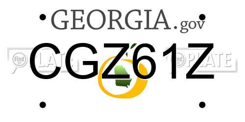 CGZ61Z Georgia License Plate