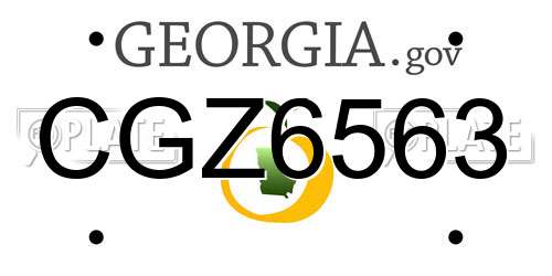 CGZ6563 Georgia License Plate