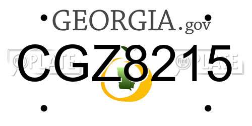 CGZ8215 Georgia License Plate