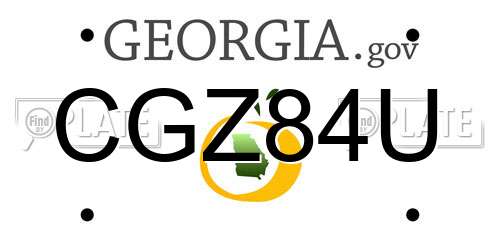 CGZ84U Georgia License Plate