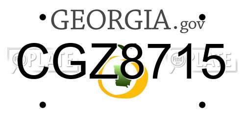 CGZ8715 Georgia License Plate