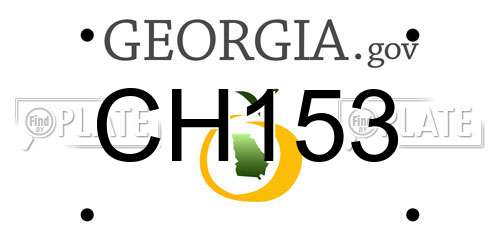 CH153 Georgia License Plate