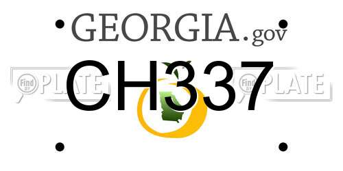 CH337 Georgia License Plate