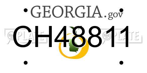 CH48811 Georgia License Plate