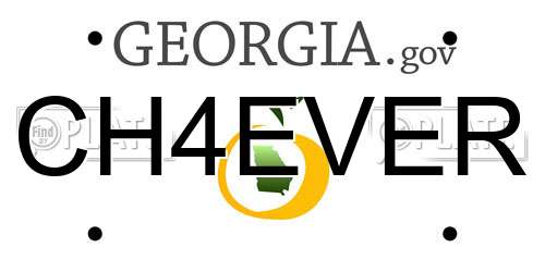 CH4EVER Georgia License Plate